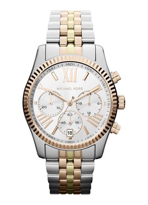 michael kors horloge zilver met goud|michael kors heren.